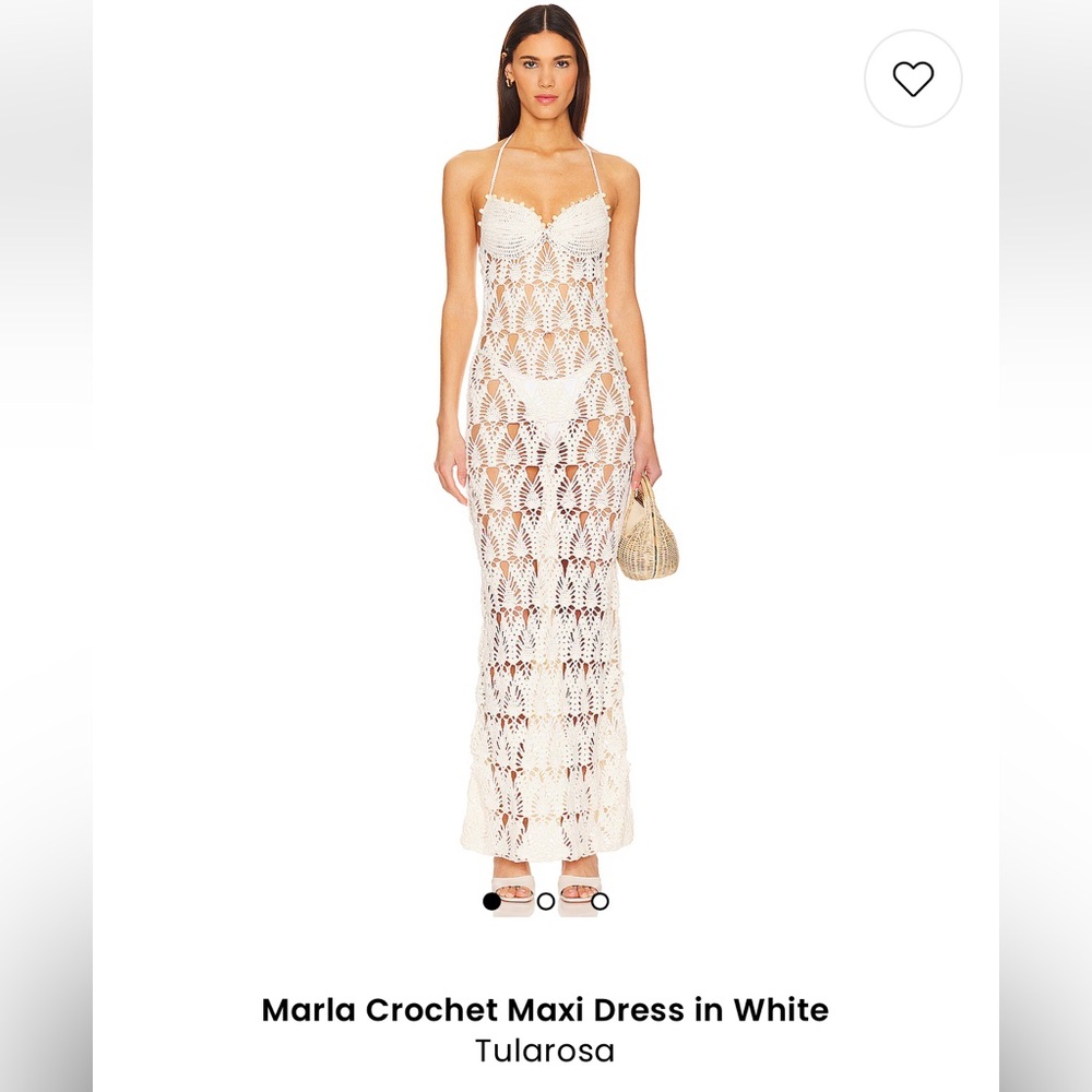 Tularosa Marla Crochet Maxi Dress in White size XS
